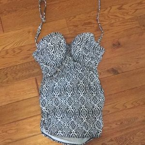 Victoria Secret Black and white tankini top